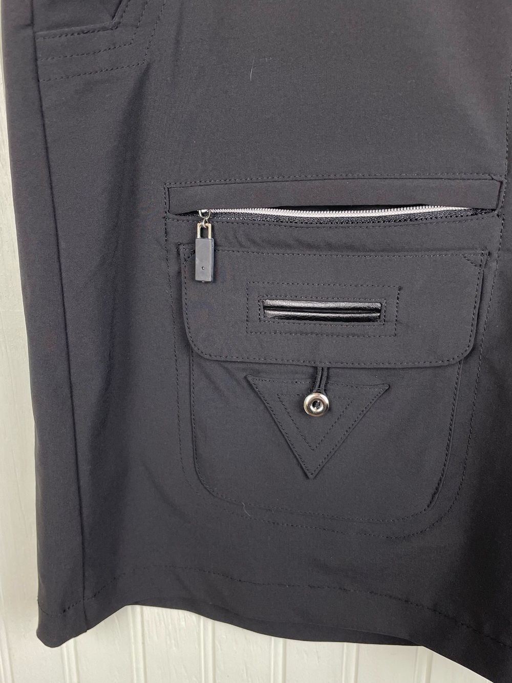 Jamie Sadock Airwear Golf Skort Size 12 Black with Silver Trims #81330 Skirt - Picture 4 of 9